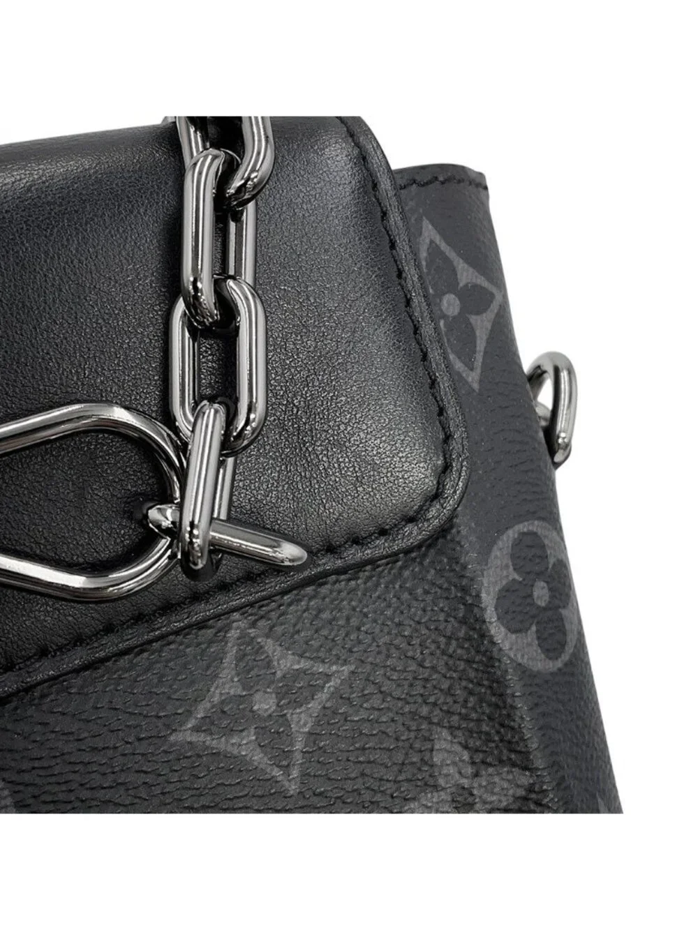 Louis Vuitton Shoulder Bag Monogram Eclipse Nano Steamer Black